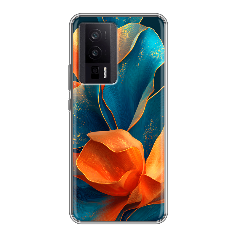 Силиконовый чехол на XIaomi Poco F5 Pro с принтом Цветы Силиконовый чехол на XIaomi Poco F5 Pro с принтом Цветы