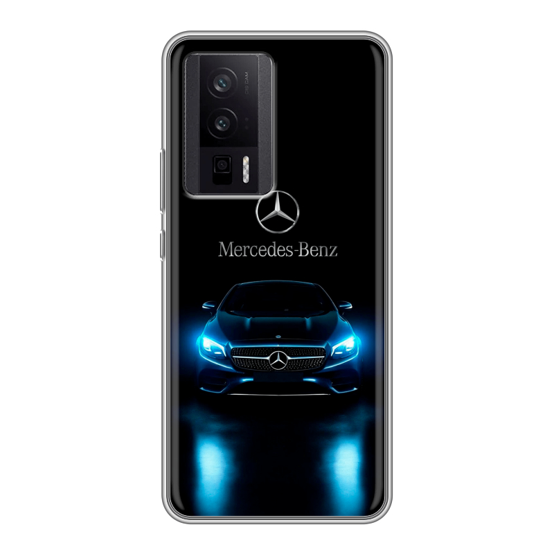 Силиконовый противоударный чехол на XIaomi Poco F5 Pro с принтом Mercedes Мерседес Силиконовый противоударный чехол на XIaomi Poco F5 Pro с принтом Mercedes Мерседес