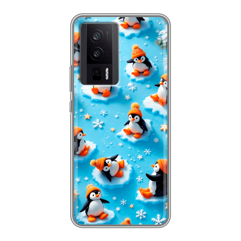 Силиконовый чехол на XIaomi Poco F5 Pro с принтом Новый год Силиконовый чехол на XIaomi Poco F5 Pro с принтом Новый год