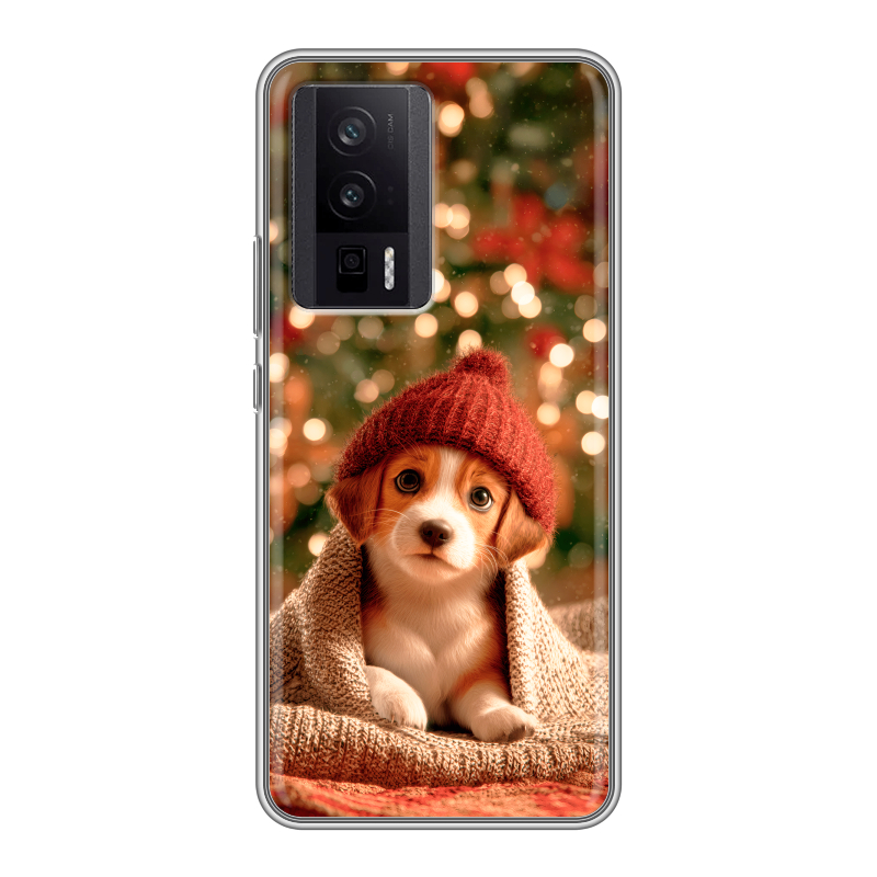 Силиконовый противоударный чехол на XIaomi Poco F5 Pro с принтом Новый год Силиконовый противоударный чехол на XIaomi Poco F5 Pro с принтом Новый год