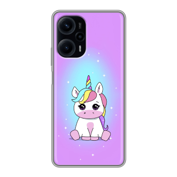 Силиконовый чехол на XIaomi Poco F5 с принтом Единорог Силиконовый чехол на XIaomi Poco F5 с принтом Единорог