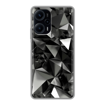 Силиконовый чехол на XIaomi Poco F5 с принтом Черные кристаллы Силиконовый чехол на XIaomi Poco F5 с принтом Черные кристаллы