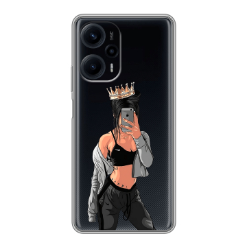 Силиконовый чехол на XIaomi Poco F5 с принтом Женские принты Силиконовый чехол на XIaomi Poco F5 с принтом Женские принты