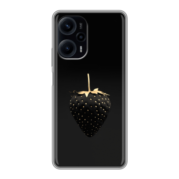 Силиконовый чехол на XIaomi Poco F5 с принтом Черная клубника Силиконовый чехол на XIaomi Poco F5 с принтом Черная клубника