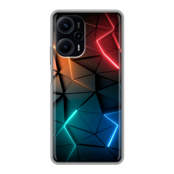 Силиконовый чехол на XIaomi Poco F5 с принтом Абстракция неон Силиконовый чехол на XIaomi Poco F5 с принтом Абстракция неон