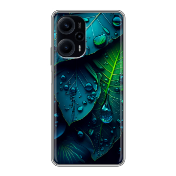 Силиконовый чехол на XIaomi Poco F5 с принтом Листья Силиконовый чехол на XIaomi Poco F5 с принтом Листья