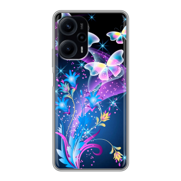 Силиконовый чехол на XIaomi Poco F5 с принтом Бабочки