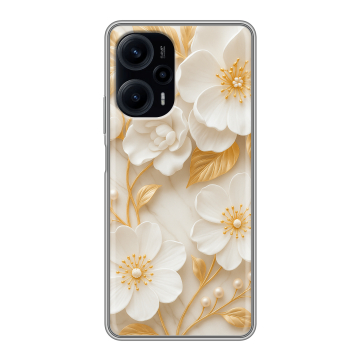 Силиконовый чехол на XIaomi Poco F5 с принтом Цветы