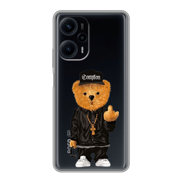 Силиконовый чехол на XIaomi Poco F5 с принтом Мишка
