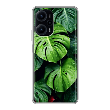 Силиконовый чехол на XIaomi Poco F5 с принтом Листья