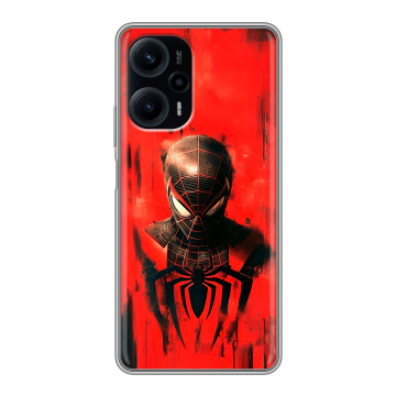 Силиконовый чехол на XIaomi Poco F5 с принтом человек паук spiderman