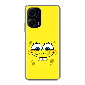Силиконовый чехол на XIaomi Poco F5 с принтом спанчбоб спанч боб Силиконовый чехол на XIaomi Poco F5 с принтом спанчбоб спанч боб