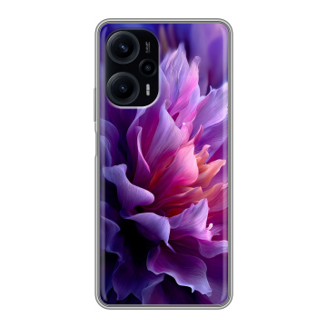 Силиконовый чехол на XIaomi Poco F5 с принтом женский цветы Силиконовый чехол на XIaomi Poco F5 с принтом женский цветы