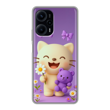 Силиконовый чехол на XIaomi Poco F5 с принтом для девочек