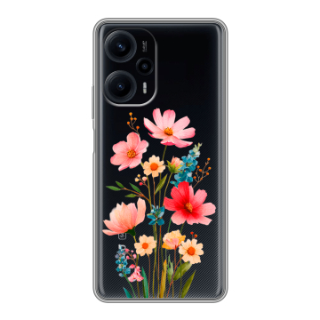 Силиконовый чехол на XIaomi Poco F5 с принтом Цветы Силиконовый чехол на XIaomi Poco F5 с принтом Цветы