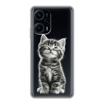 Силиконовый чехол на XIaomi Poco F5 с принтом Котенок