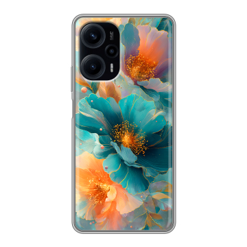 Силиконовый чехол на XIaomi Poco F5 с принтом Цветы Силиконовый чехол на XIaomi Poco F5 с принтом Цветы