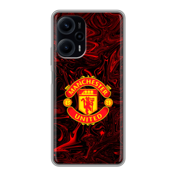Силиконовый чехол на XIaomi Poco F5 с принтом Manchester United Силиконовый чехол на XIaomi Poco F5 с принтом Manchester United