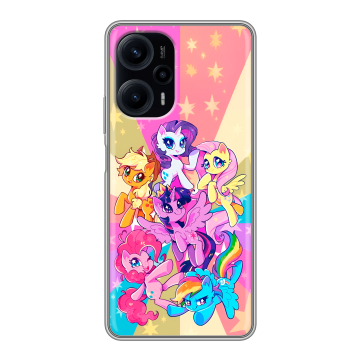 Силиконовый чехол на XIaomi Poco F5 с принтом My little pony Дружба чудо