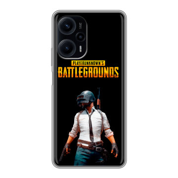 Силиконовый чехол на XIaomi Poco F5 с принтом PUGB ПАГБ