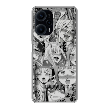 Силиконовый чехол на XIaomi Poco F5 с принтом Ahegao Ахегао Аниме Силиконовый чехол на XIaomi Poco F5 с принтом Ahegao Ахегао Аниме