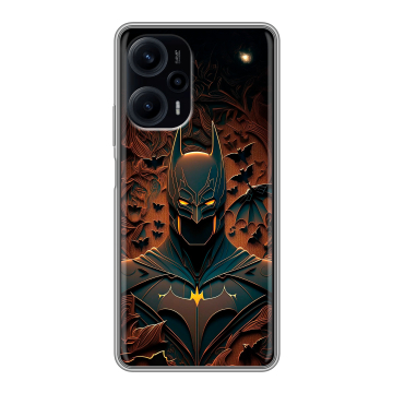 Силиконовый чехол на XIaomi Poco F5 с принтом Batman Бэтмен Силиконовый чехол на XIaomi Poco F5 с принтом Batman Бэтмен