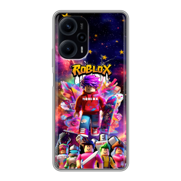 Силиконовый чехол на XIaomi Poco F5 с принтом Roblox Роблокс