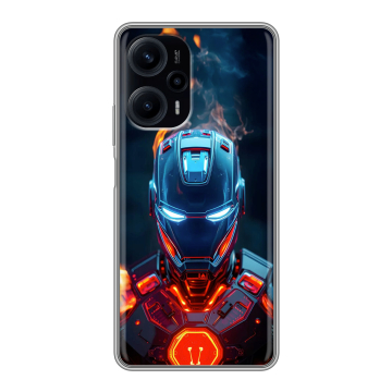 Силиконовый чехол на XIaomi Poco F5 с принтом IronMan Железный человек Силиконовый чехол на XIaomi Poco F5 с принтом IronMan Железный человек