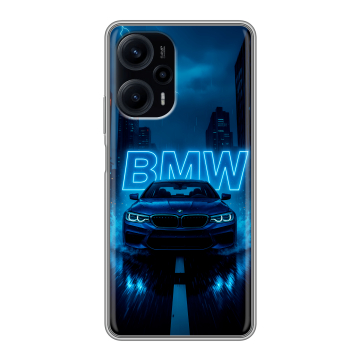 Силиконовый чехол на XIaomi Poco F5 с принтом BMW БМВ Силиконовый чехол на XIaomi Poco F5 с принтом BMW БМВ