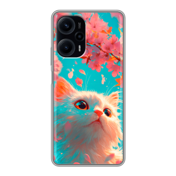 Силиконовый чехол на XIaomi Poco F5 с принтом Красивый кот Силиконовый чехол на XIaomi Poco F5 с принтом Красивый кот