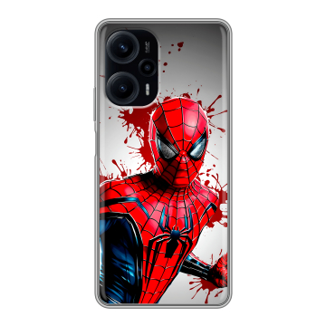 Силиконовый чехол на XIaomi Poco F5 с принтом Spiderman Человек паук