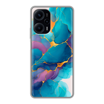Силиконовый чехол на XIaomi Poco F5 с принтом Мрамор блестки Силиконовый чехол на XIaomi Poco F5 с принтом Мрамор блестки