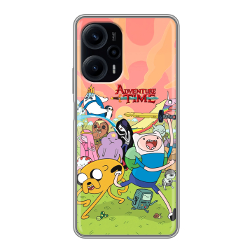 Силиконовый чехол на XIaomi Poco F5 с принтом Adventure time Время приключений Силиконовый чехол на XIaomi Poco F5 с принтом Adventure time Время приключений