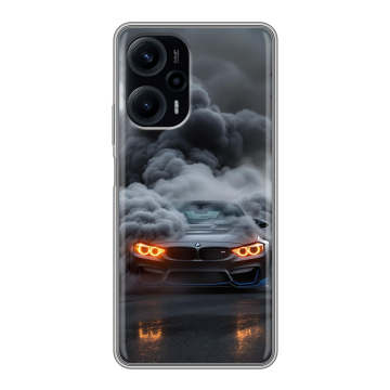 Силиконовый чехол на XIaomi Poco F5 с принтом BMW БМВ