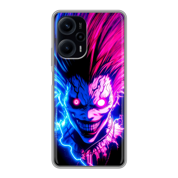 Силиконовый чехол на XIaomi Poco F5 с принтом Death note Тетрадь смерти Силиконовый чехол на XIaomi Poco F5 с принтом Death note Тетрадь смерти