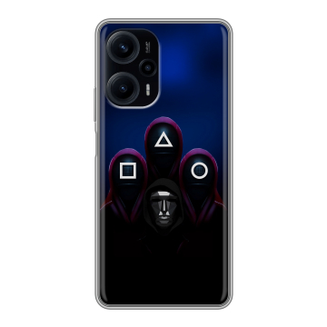 Силиконовый чехол на XIaomi Poco F5 с принтом Игра Кальмара Силиконовый чехол на XIaomi Poco F5 с принтом Игра Кальмара