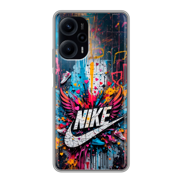 Силиконовый чехол на XIaomi Poco F5 с принтом Nike Найк Силиконовый чехол на XIaomi Poco F5 с принтом Nike Найк