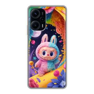 Силиконовый чехол на XIaomi Poco F5 с принтом Labubu Лабубу Силиконовый чехол на XIaomi Poco F5 с принтом Labubu Лабубу
