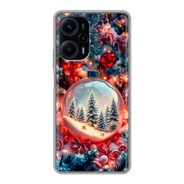 Силиконовый чехол на XIaomi Poco F5 с принтом Новый год Силиконовый чехол на XIaomi Poco F5 с принтом Новый год