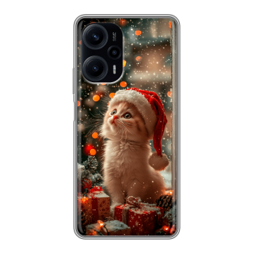 Силиконовый чехол на XIaomi Poco F5 с принтом Новый год Силиконовый чехол на XIaomi Poco F5 с принтом Новый год