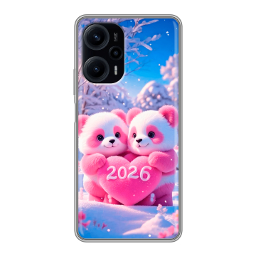 Силиконовый чехол на XIaomi Poco F5 с принтом Новый год Силиконовый чехол на XIaomi Poco F5 с принтом Новый год