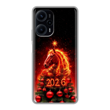 Силиконовый чехол на XIaomi Poco F5 с принтом Новый год Силиконовый чехол на XIaomi Poco F5 с принтом Новый год