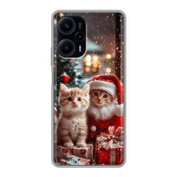 Силиконовый чехол на XIaomi Poco F5 с принтом Новый год Силиконовый чехол на XIaomi Poco F5 с принтом Новый год