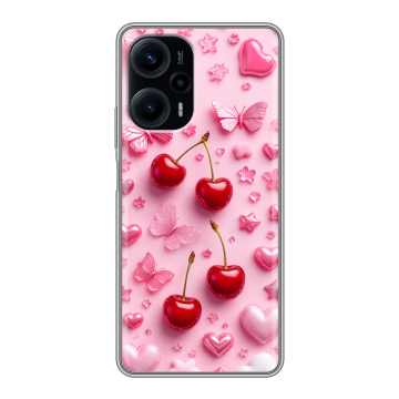 Силиконовый чехол на XIaomi Poco F5 с принтом для девочек