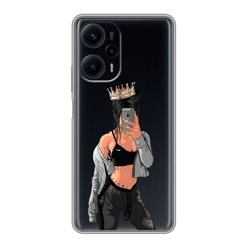 Силиконовый противоударный чехол на XIaomi Poco F5 с принтом Женские принты Силиконовый противоударный чехол на XIaomi Poco F5 с принтом Женские принты