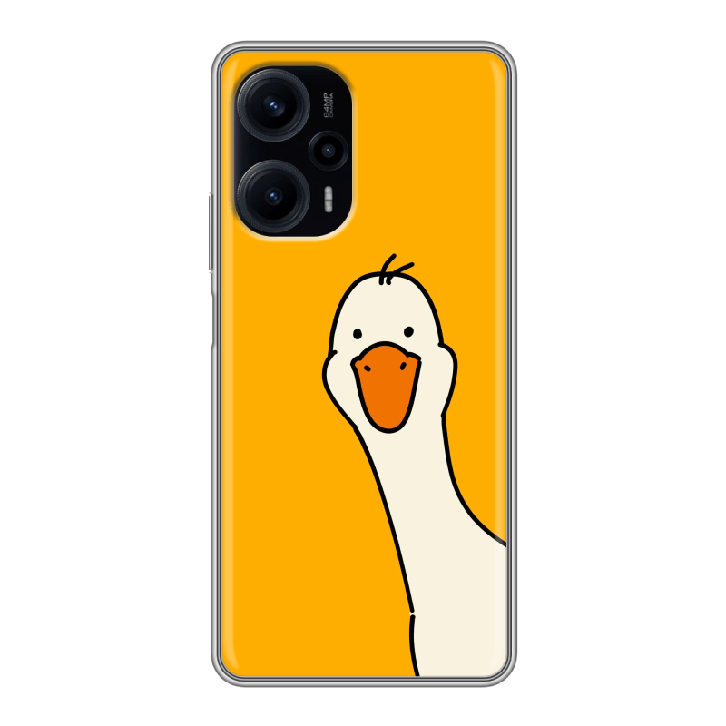 Силиконовый чехол на XIaomi Poco F5 с принтом Утка Силиконовый чехол на XIaomi Poco F5 с принтом Утка