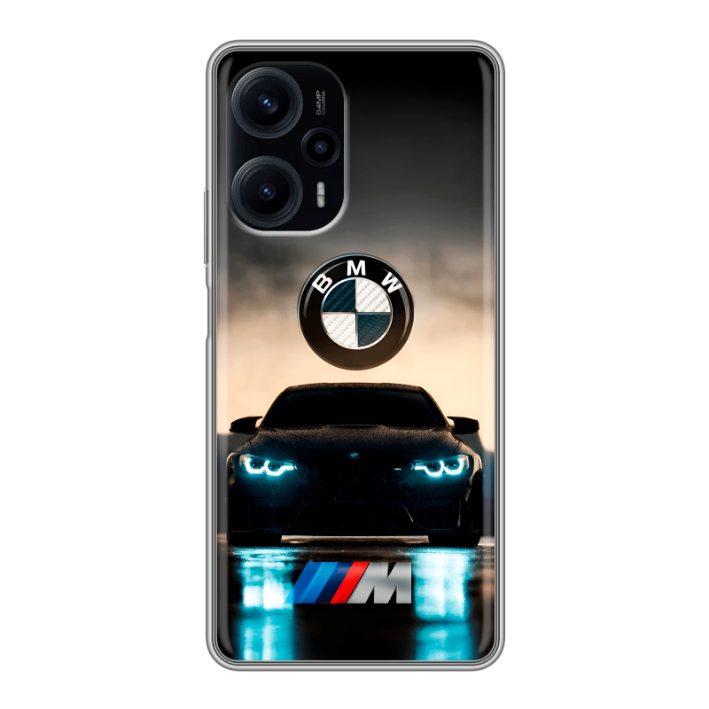 Силиконовый чехол на XIaomi Poco F5 с принтом БМВ BMW Силиконовый чехол на XIaomi Poco F5 с принтом БМВ BMW