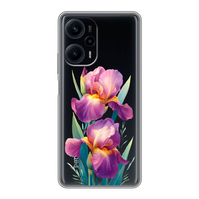 Силиконовый чехол на XIaomi Poco F5 с принтом Цветы орхидеи Силиконовый чехол на XIaomi Poco F5 с принтом Цветы орхидеи