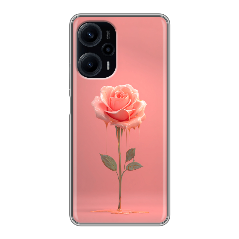Силиконовый чехол на XIaomi Poco F5 с принтом Розовая роза Силиконовый чехол на XIaomi Poco F5 с принтом Розовая роза