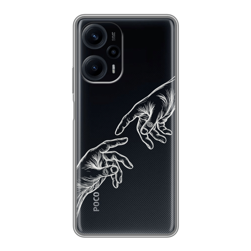 Силиконовый чехол на XIaomi Poco F5 с принтом Сотворение мира Силиконовый чехол на XIaomi Poco F5 с принтом Сотворение мира